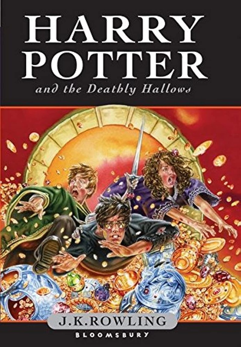 In Großbritannien stehen Harry, Ron und Hermine im Mittelpunkt des Buchcovers für „Harry Potter und die Heiligtümer des Todes“.