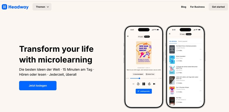 Headway fasst Sachbücher zusammen.