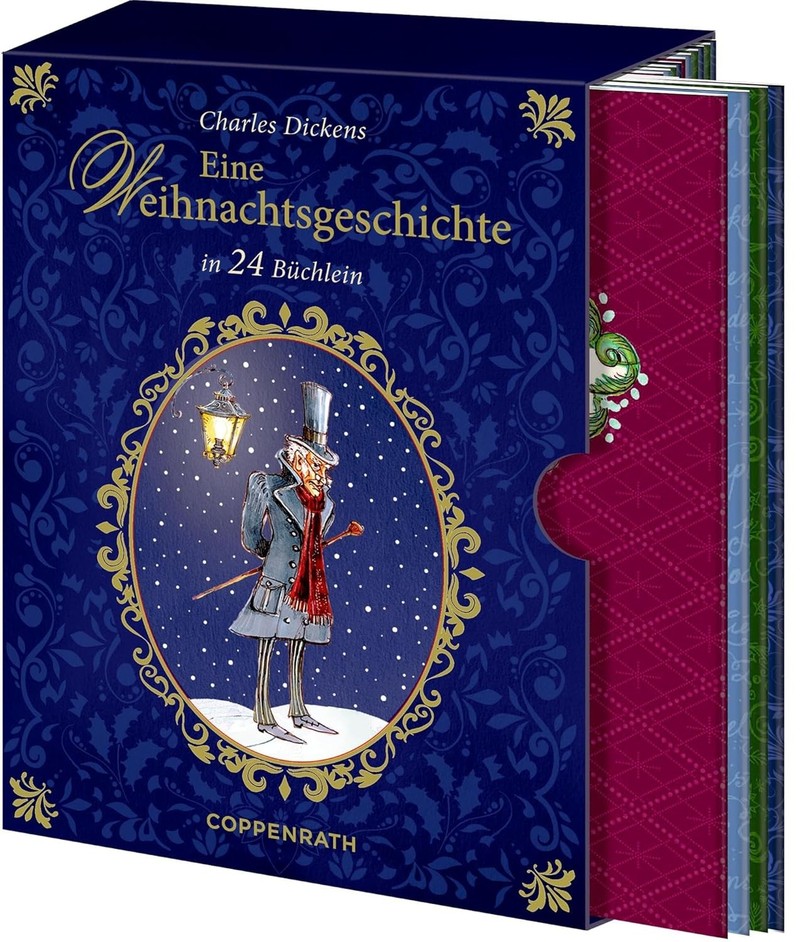 Charles Dickens' Weihnachtsgeschichte in 24 Büchlein.