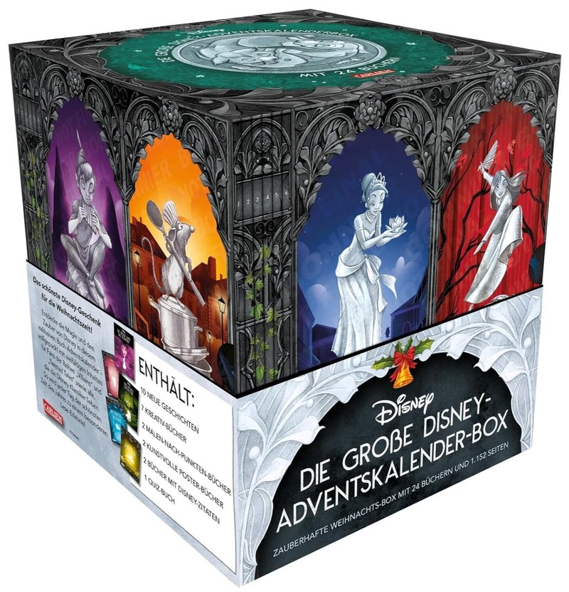 Die große Disney-Adventskalender-Box 2025 bietet Geschichten und mehr.