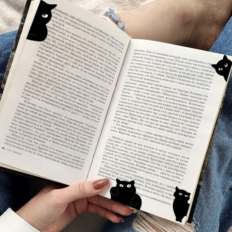 Magnetische Katzen-Lesezeichen sind eine optimale Kleinigkeit zum Verschenken.