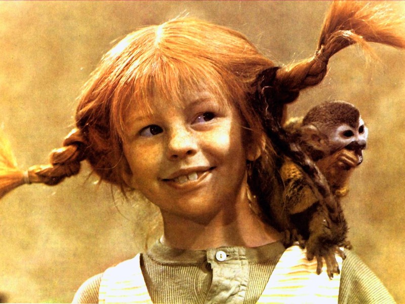 Inger Nilsson als „Pippi Langstrumpf“.