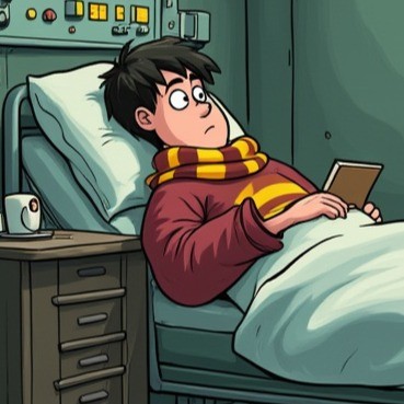 Auch ein Harry Potter hat mal Wehwehchen.