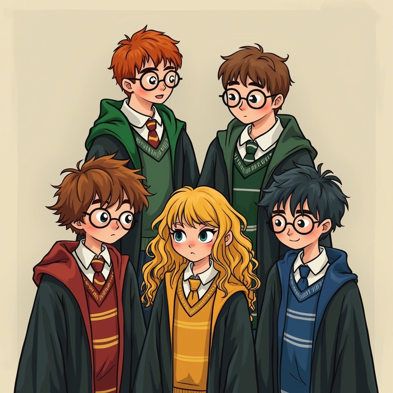 Die vier Häuser von Hogwarts zusammengefasst.