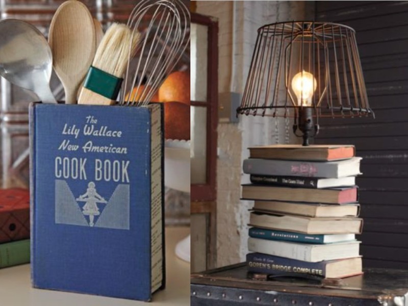 Ungewollte Bücher lassen sich wunderbar upcyceln.