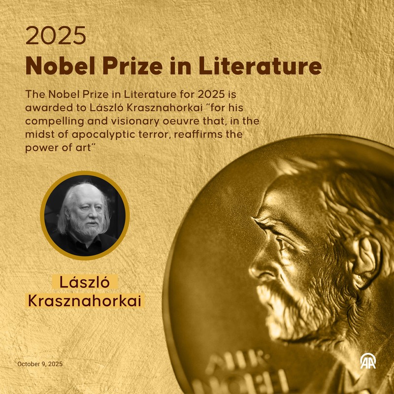 Der Literaturnobelpreis 2025 wurde László Krasznahorkai für sein mitreißendes Werk verliehen, das die Kraft der Kunst bekräftigt.