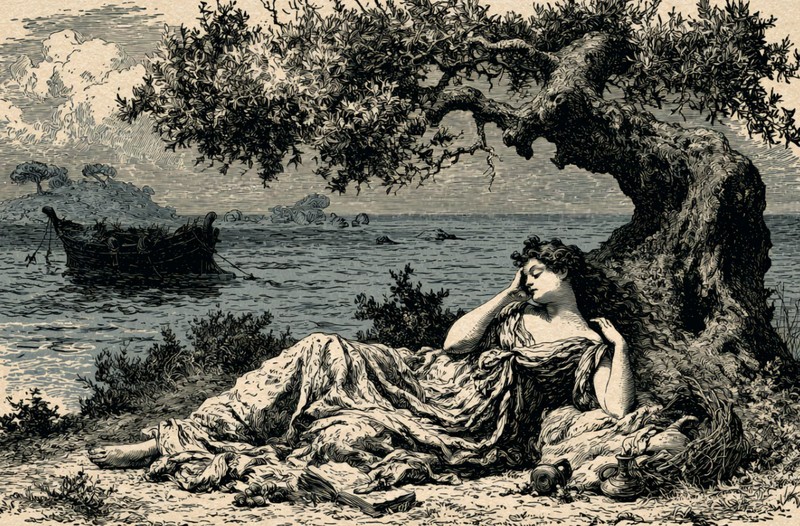 Kalypso lebt auf der Insel Ogygia.