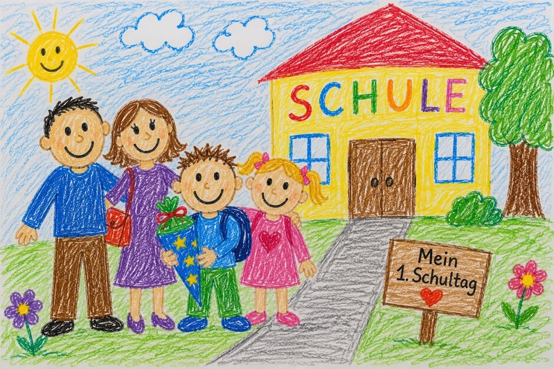 Der erste Schultag ist ein Fest für die ganze Familie.