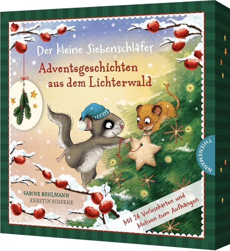 Der kleine Siebenschläfer lockt mit 24 Vorlesekärtchen.